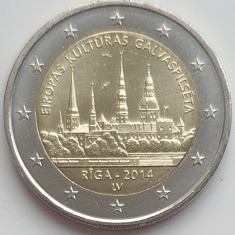 Letonia 2 euro 2014 UNC - Riga – European Capital of Culture - km 158 - E001