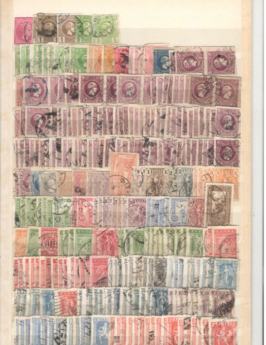 GRECIA.Lot peste 1.000 buc. timbre stampilate