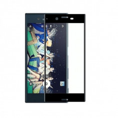 Folie protectie sticla securizata full size pentru Sony Xperia X Compact, negru foto