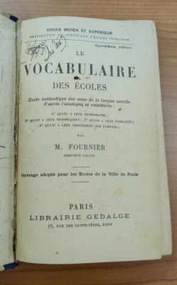 Le vocabulaire des &amp;eacute;coles par M. Fournier foto