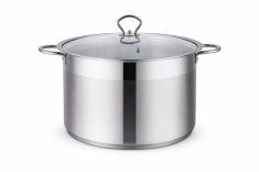 Oala inox cu capac sticla Royalty Line 34 x 24 cm