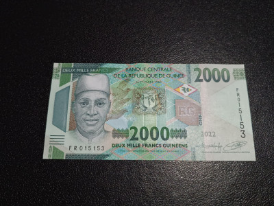 Bancnota 2000 Francs 2002 Guineea foto