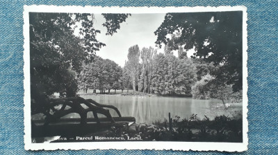 65 - Craiova Parcul Romanescu / Lacul / carte postala cenzurata / cenzura foto