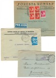 Romania 1931-1934 - Lot 3 plicuri circulate spre Elvetia, unul recomandat, unul cu Posta Aeriana