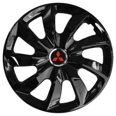 Set 4 Capace Roti 17 inchi (R17), Stig Negru Lucios, Compatibil cu Mitsubishi foto