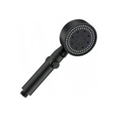 Cap de duș, 5 funcții, plastic, negru