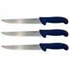 Set trei cutite de bucatarie DEPOX&reg;, Chef&#039;s Blade, otel inoxidabil, 33 cm, albastru