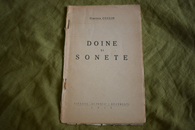 Dimitrie Cuclin - Doine si sonete (1932) foto