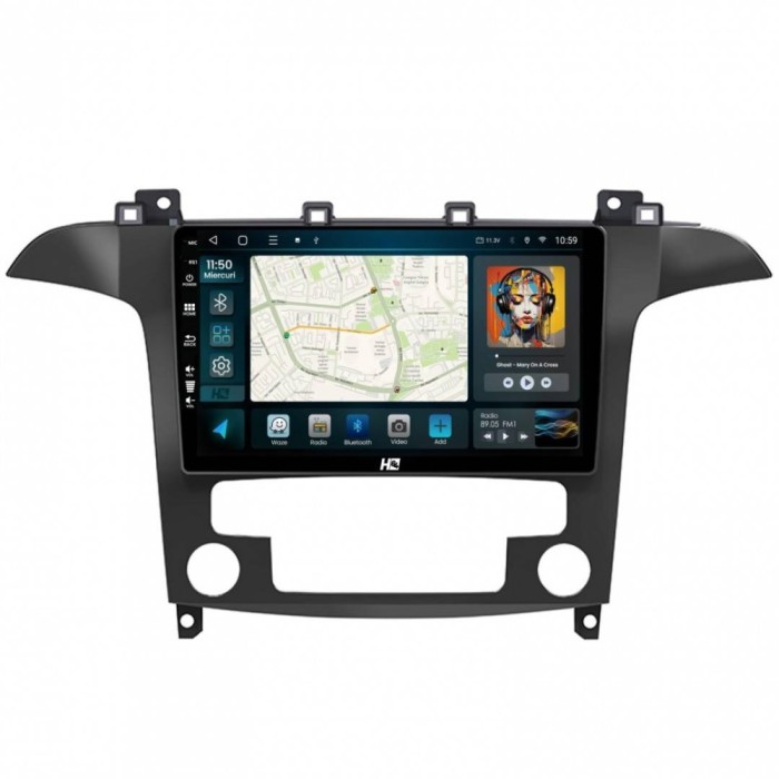 Navigatie Ford S-Max Galaxy (2006-2015) 6GB RAM Android 13 Octacore Slot Sim 4G DSP GPS Wi-FI Carplay Android Auto USB Bluetooth Waze Touchscreen 9 In