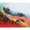 Tablou gigant abstract pictat manual birou, living, Compozitie abstracta 2, 120x90cm ulei pe panza in relief efect 3D, gata de expus pe perete