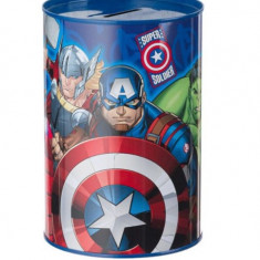 Pusculita metalica, Imprimeu Avengers, Multicolor, 10x15 cm