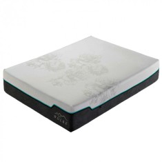Saltea ortopedica Wolke Memory Cooling Gel, 180x200x25cm, spuma poliuretanica cu memorie si latex, hipoalergenica, antibacterian, fermitate medie