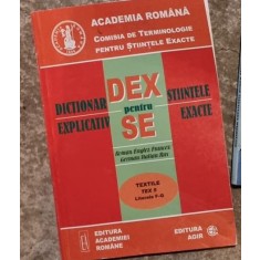 Dictionar Explicativ pentru Stiintele Exacte - Textile TEX 5 Literele F-G