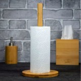 Suport hartie pentru bucatarie, servetele, bambus 18x18x35,5cm, KingHoff
