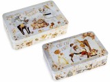 Set 2 cutii Craciun metal multicolor II cm 23,5 x 15,5 x 6 H