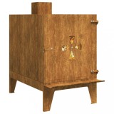 VidaXL Sobă de camping 35x50x60 cm Oțel Corten