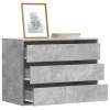 Gossi dulap colt cu sertare gri beton 80x41x58 cm lemn prelucrat