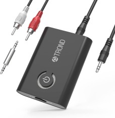 Transmi?ator ?i receptor TND Bluetooth 5.0 pentru TV, Adaptor audio wireless 2 in 1 de 3,5 mm, aptX Low Latency, pentru, MP3, CD Player; Receptor Blue foto