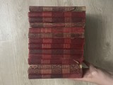 Lot 13 cărți vechi germane (1898&ndash;1916) &ndash; Coperți roșii vintage / Decor