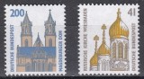 Germania 1993 - Obiective turistice- Catedralele din Magdeburg si Wiesbaden, MNH, Nestampilat