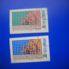 HOPCT LOT NR 418 COLABORAREA INTEREUROPEANA 1970 -2 TIMBRU VECHI-STAMPILAT-RO