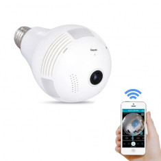 Camera Video de Supraveghere tip Bec Wirelees cu IP si Control din Telefon sau Internet foto