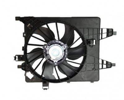 GMV radiator electroventilator Renault Kangoo (W), 2008-, motor 1.5 dci, diesel, 1.6, benzina, 384 mm; 2 pini, fara pre-rezistor, foto