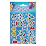 Abtibilduri decorative cu z&acirc;mbete pentru ouă de Paște, 16 buc, CMCLASS