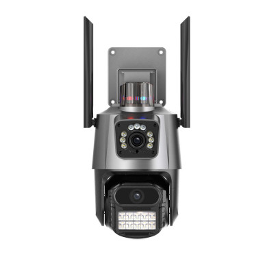 Camera supraveghere video PNI IP782 dual lens 3+3MP, WiFi, PTZ, zoom digital, slot micro SD, stand-alone, aplicatie mobil foto