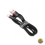 Cablu Date si Incarcare USB-A - Lightning Baseus Cafule 18W 2m Rosu CALKLF-C19