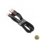 Cablu Date si Incarcare USB-A - Lightning Baseus Cafule 18W 2m Rosu CALKLF-C19
