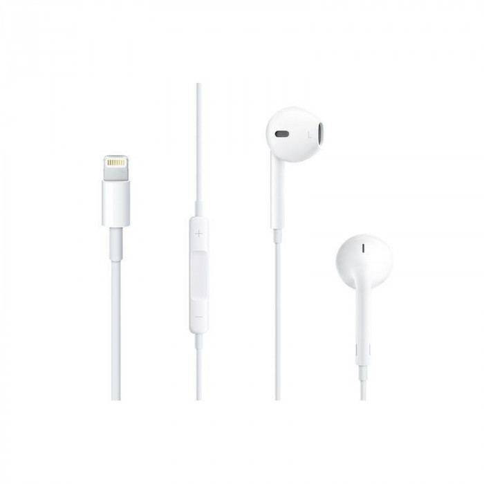 Handsfree Casti EarPods Apple iPhone 6 Plus MMTN2ZM/A, Cu microfon, Lightning, Alb