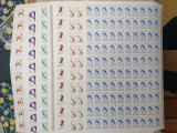 Coli timbre Rom&acirc;nia nestampilate 1961 ned.100 serii sporturi de munte rar