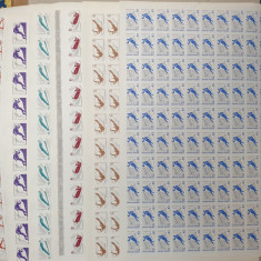 Coli timbre România nestampilate 1961 ned.100 serii sporturi de munte rar