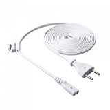 Cablu Incarcare Akyga AK-RD-07A, CU CCA CEE 7/16 - IEC C7, 2Pini, 3m, Alb, Universal