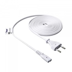 Cablu Alimentare Akyga AK-RD-07A, CU CCA CEE 7/16 - IEC C7, 2Pini, 3m, Alb