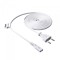 Cablu Alimentare Akyga AK-RD-07A, CU CCA CEE 7/16 - IEC C7, 2Pini, 3m, Alb