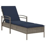 Cumpara ieftin Sezlong cu perna gri 63x200x81 cm, poliratan