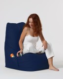 Cumpara ieftin Taburet puf beanbag de gradina Diamond Albastru inchis
