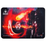 Mousepad Gaming Kruger and Matz, 350 x 250 x 3 mm, margine cusuta, baza cauciucata, Negru/Rosu, Kruger&amp;Matz