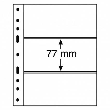 File PVC de rezerva Optima 3S pentru blocuri ,timbre si bilete - 10 buc.