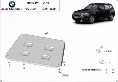 Scut motor metalic Bmw X3 E83 2004-2010 foto