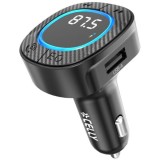 Modulator FM Celly CARTRASMITTERBK, Wireless, 1 x USB-C + 1 x USB-A, Negru