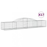 Cumpara ieftin Cosuri gabion arcuite, 17 buc., 300x50x40/60cm, fier galvanizat