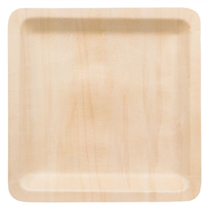 Set Farfurii Lemn Green Home, Dimensiuni 23x23cm, 6 Bucăți