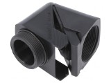 Conector &icirc;n unghi negru IP68 PG13,5 M20