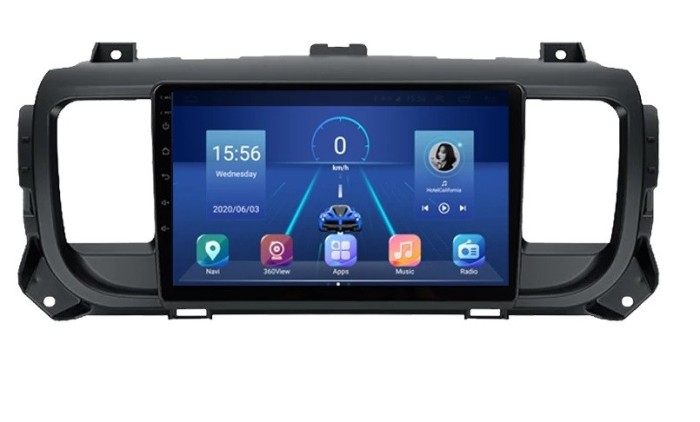 Navigatie Auto Multimedia cu GPS Citroen Jumpy 3 Spacetourer (2016 - 2021) 4 GB RAM si 64 GB ROM, Slot Sim 4G pentru Internet, Carplay, Android, Aplic