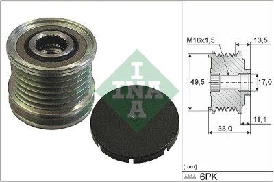INA 535 0166 10 Sistem roata libera, generator foto