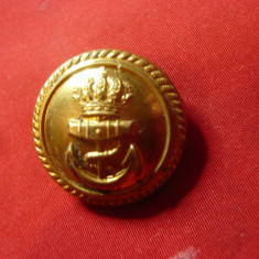 Nasture pt Uniforma Militara Marina Belgiana ,bronz aurit ,d=2cm