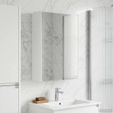 vidaXL Dulap cu oglindă pentru baie Alb 33 x 11,5 x 50 cm 889215